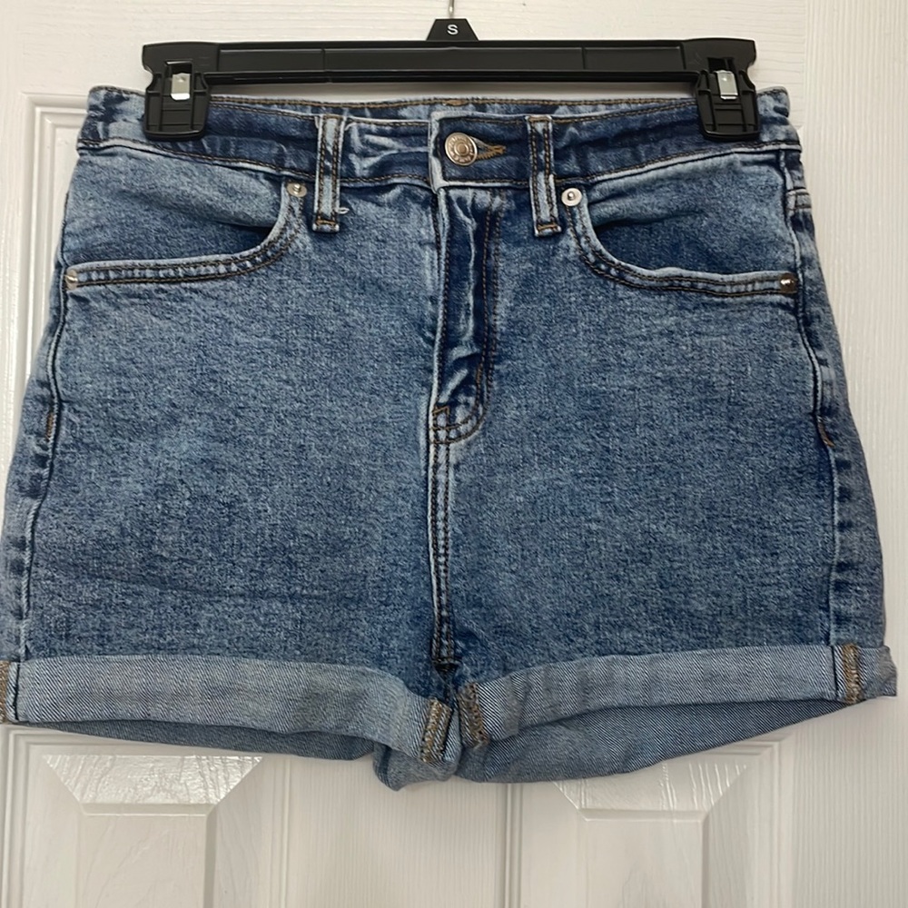 Blue Jean, High Rise, Dark wash shorts. From Target